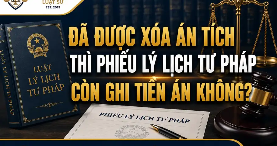 ĐÃ ĐƯỢC XÓA ÁN TÍCH THÌ PHIẾU LÝ LỊCH TƯ PHÁP CÒN GHI TIỀN ÁN KHÔNG?