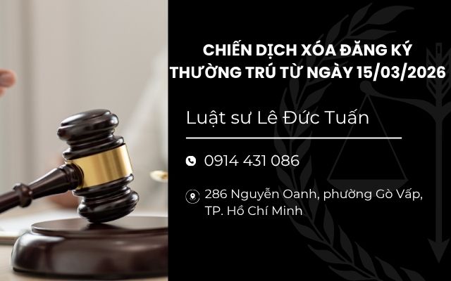 Chiến dịch xóa đăng ký thường trú từ ngày 15/03/2026