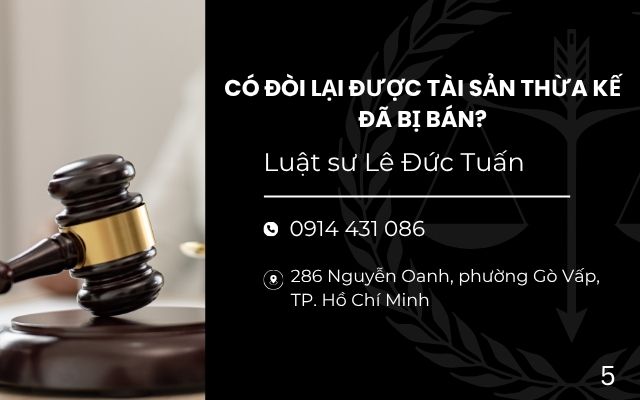 Có đòi lại được tài sản thừa kế đã bị bán?